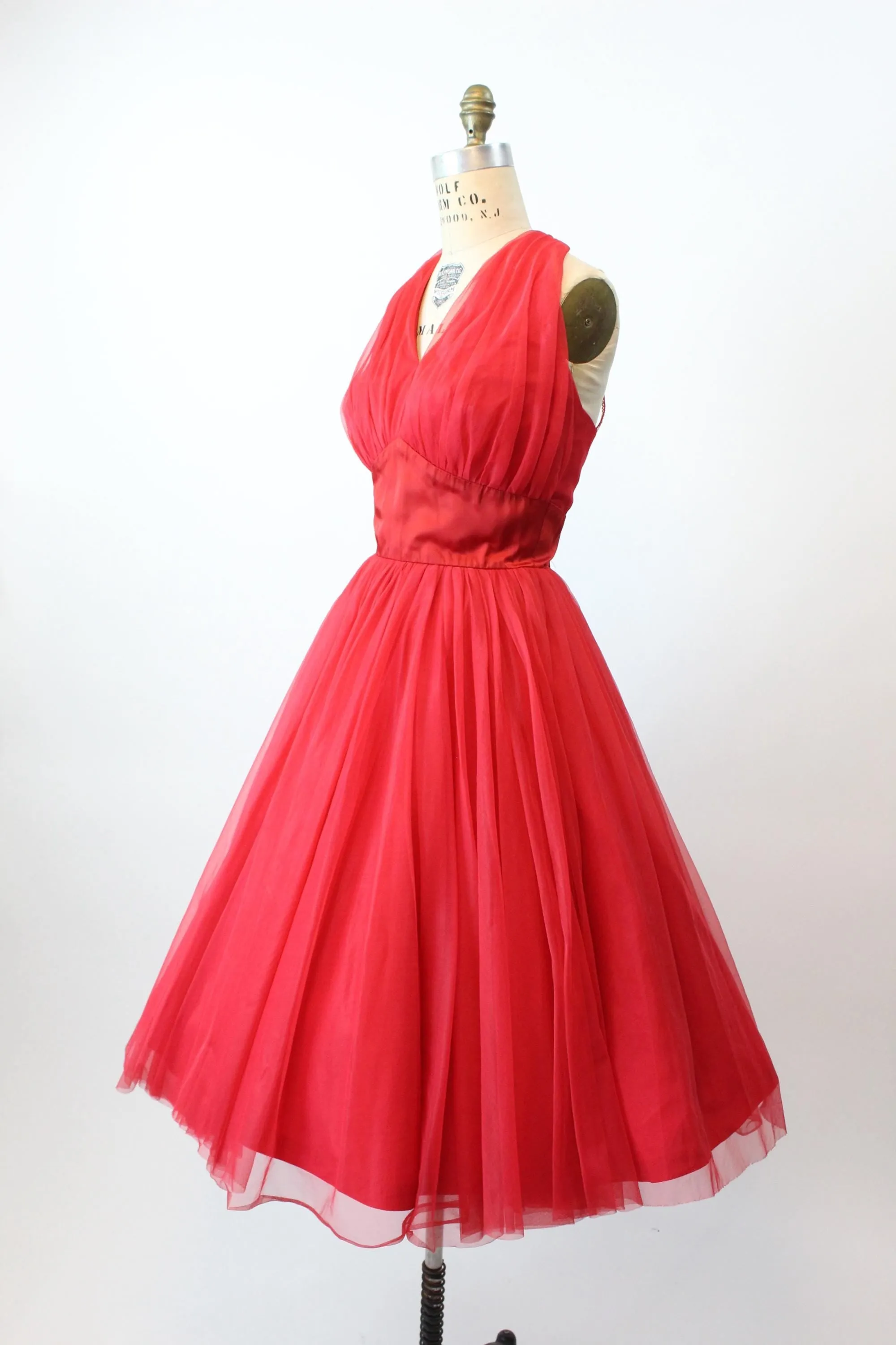 1950s LILLI DIAMOND cage halter rhinestone dress xs | new fall winter