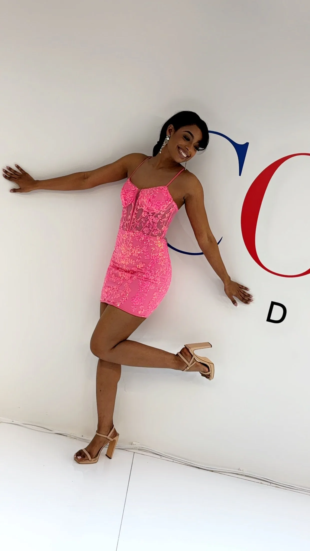 3327 Hot Pink By Colors Dress