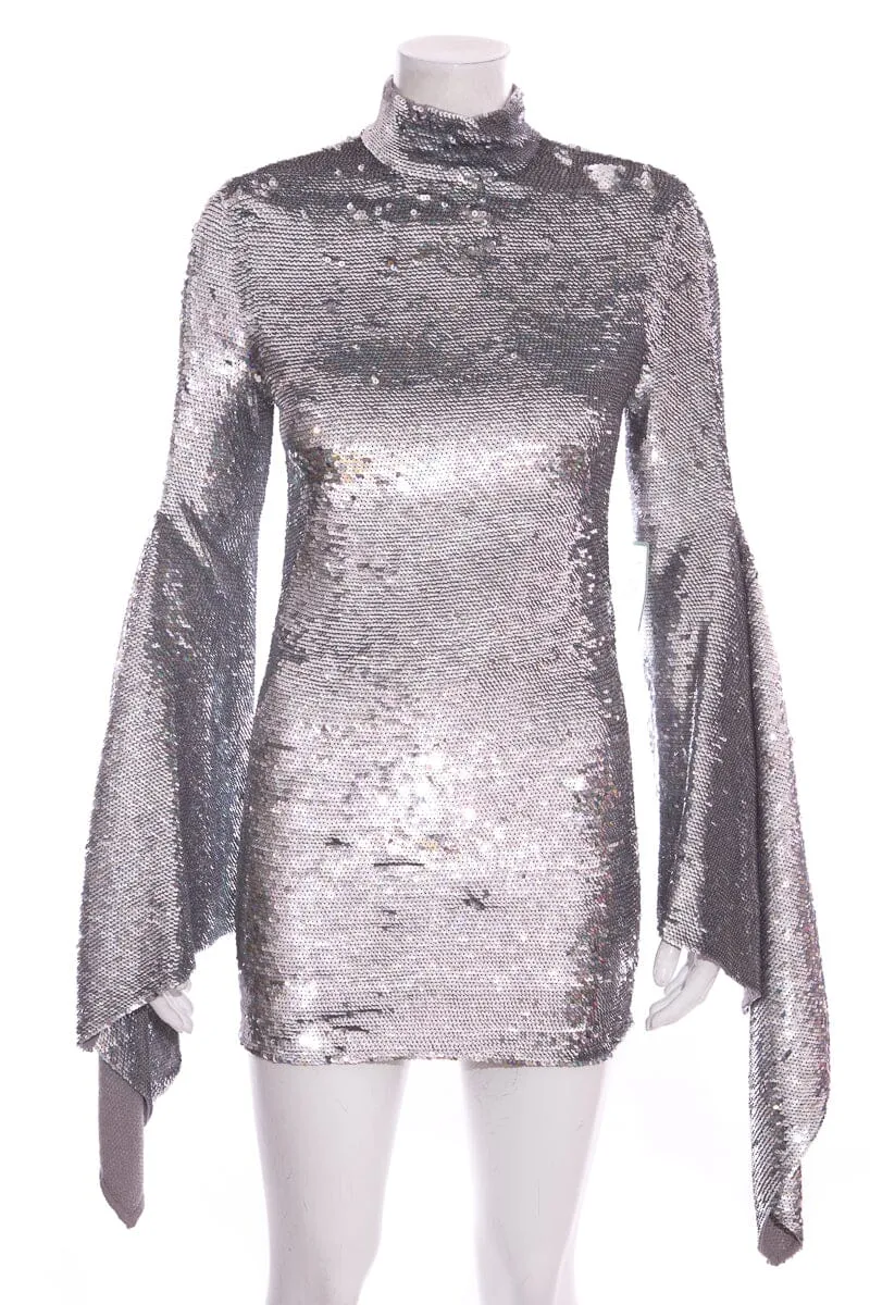 Ashish Silver Sequin Dress SZ XS NWT