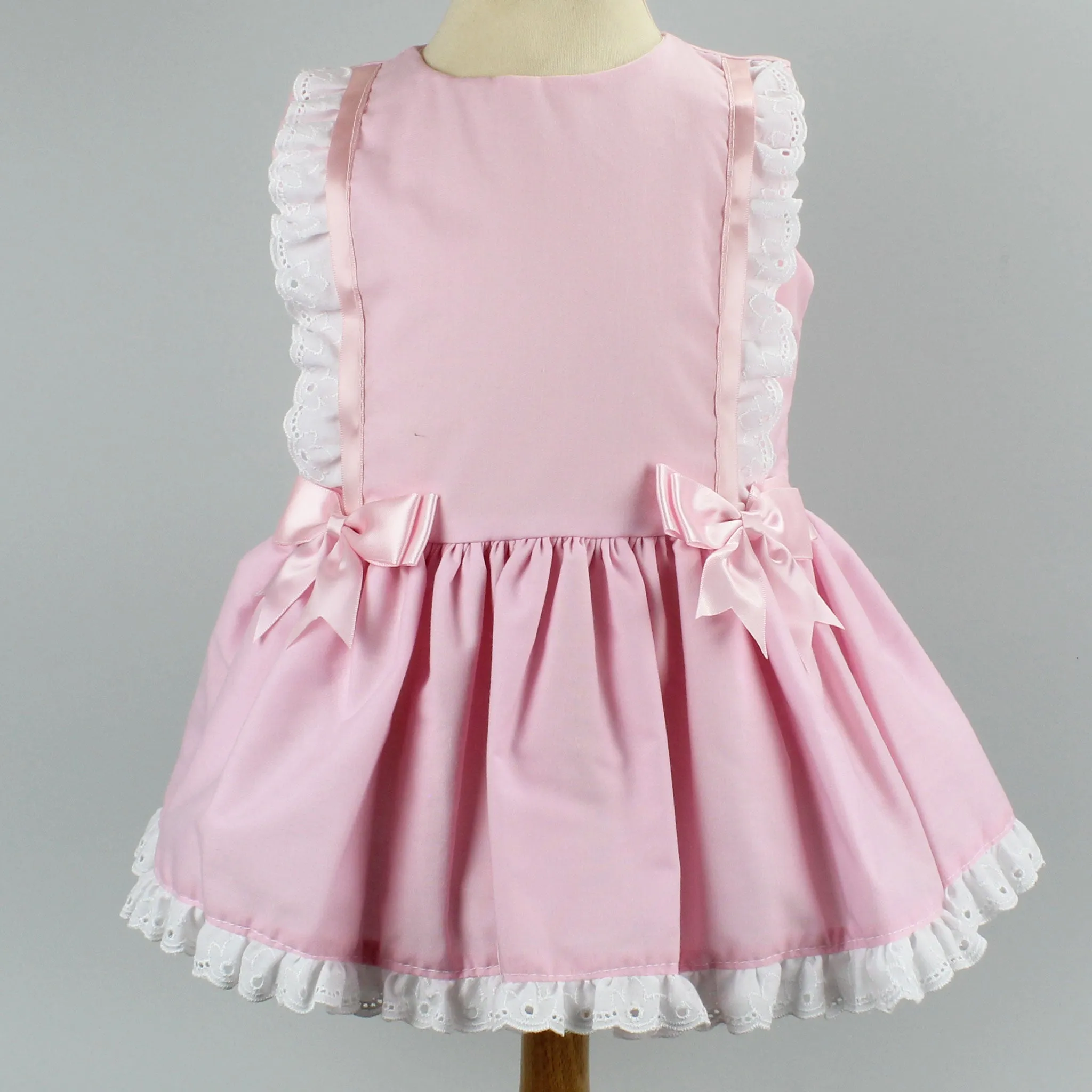 Baby Girls Dress -Pink with Pink Bows
