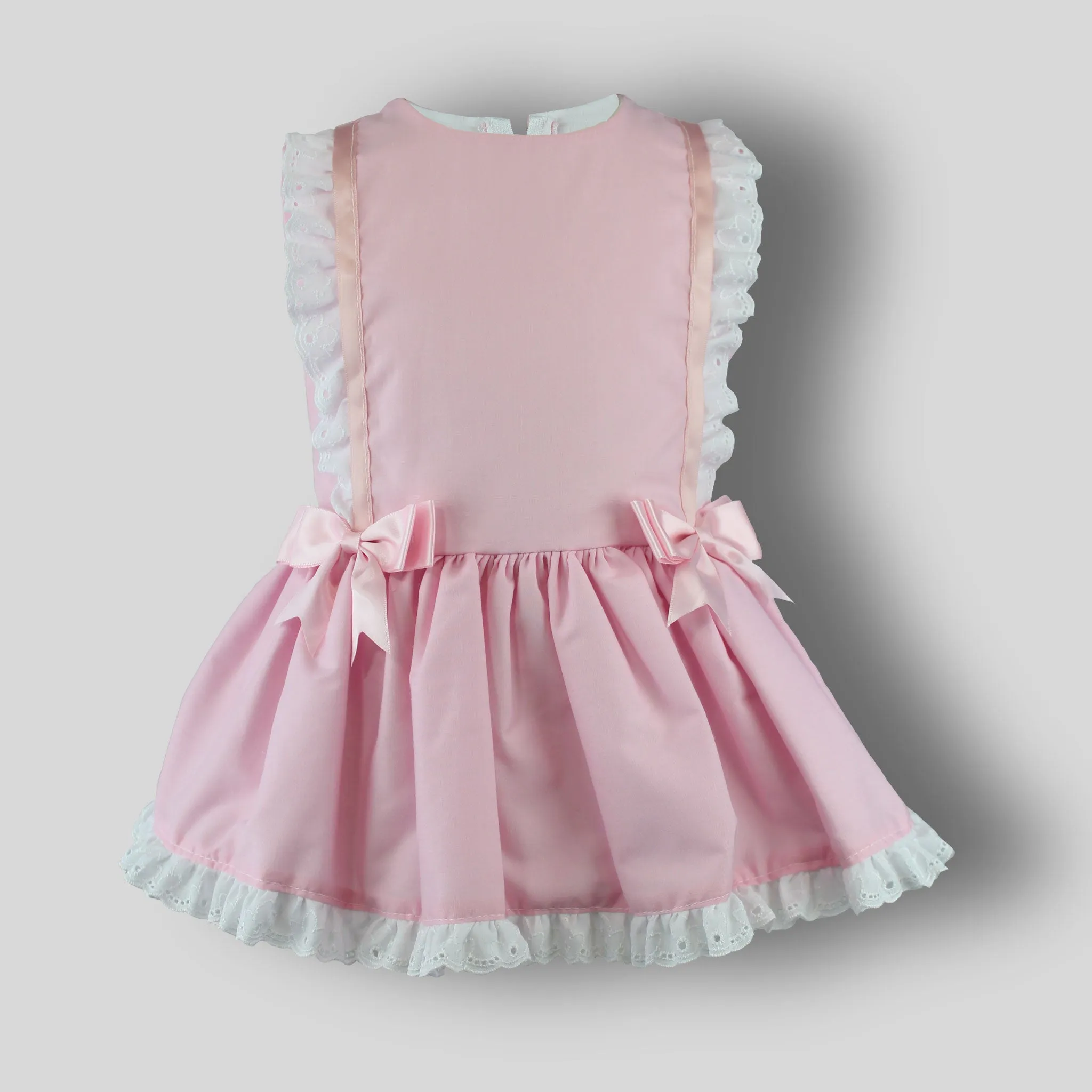 Baby Girls Dress -Pink with Pink Bows