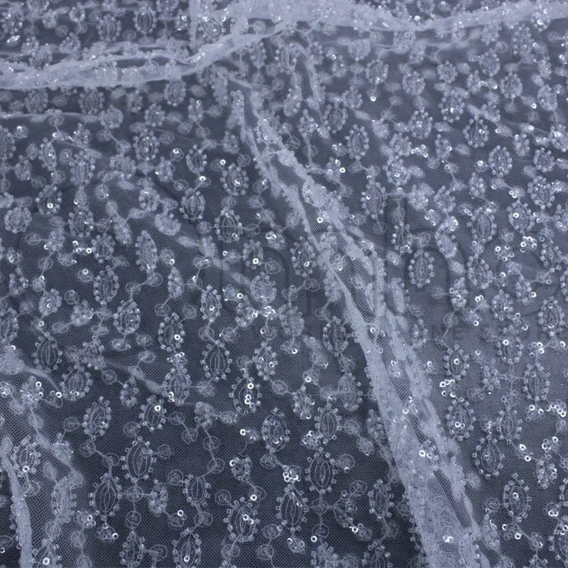 Beaded Bridal Lace Fabric 130 cm