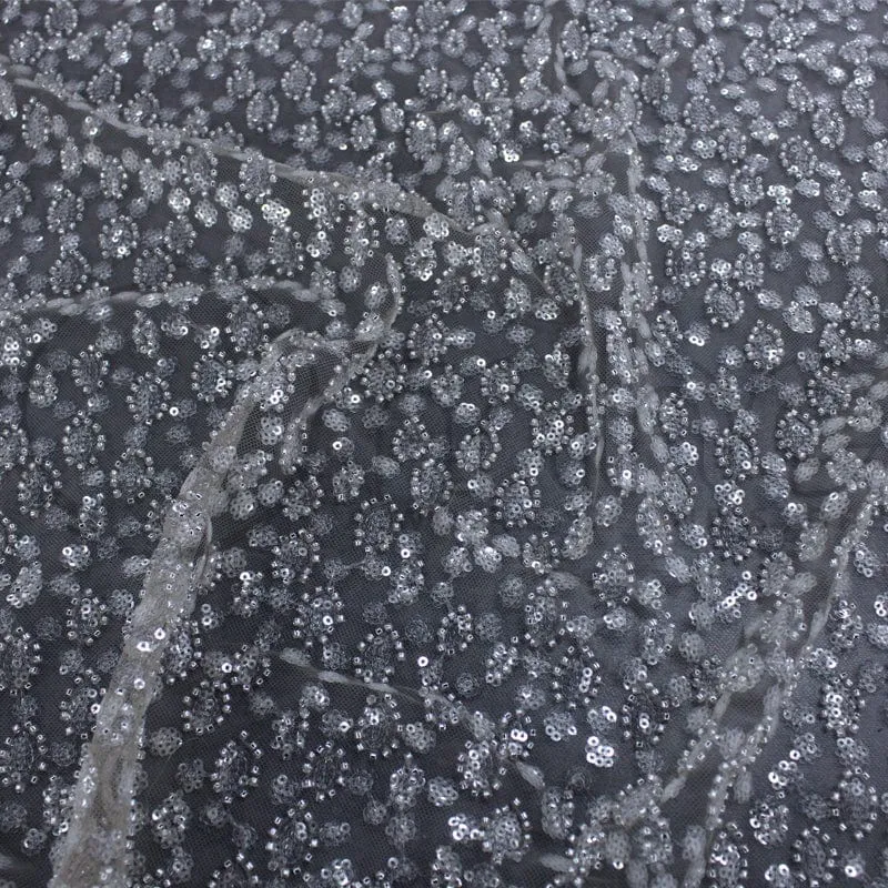 Beaded Bridal Lace Fabric 130 cm