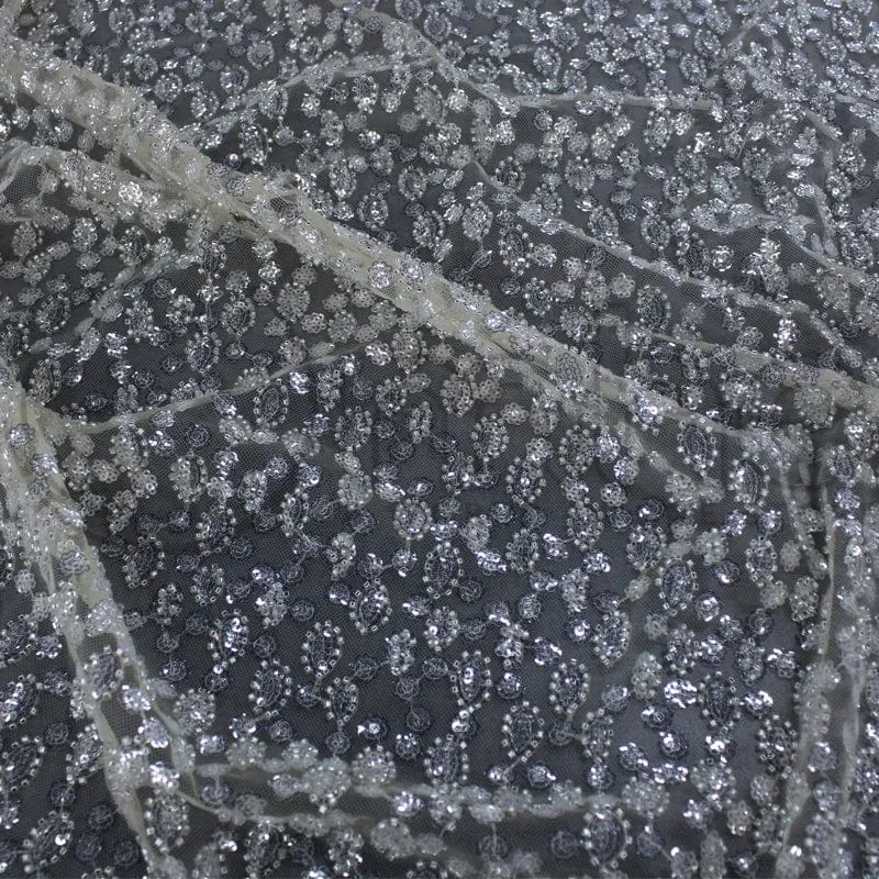 Beaded Bridal Lace Fabric 130 cm