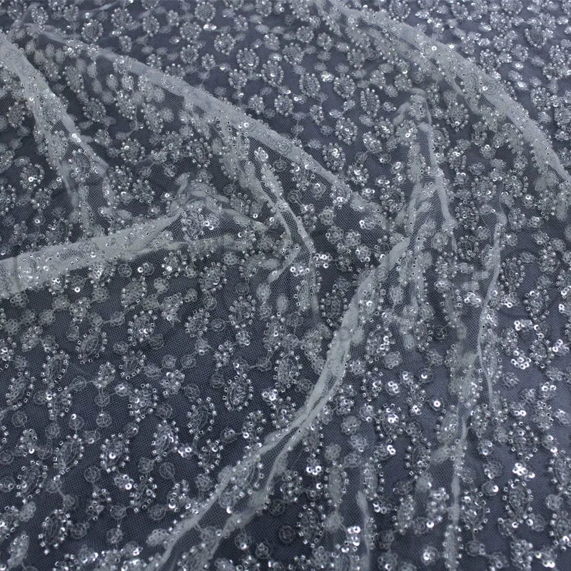 Beaded Bridal Lace Fabric 130 cm
