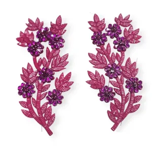 Beaded Patches XDH3898 Cerise