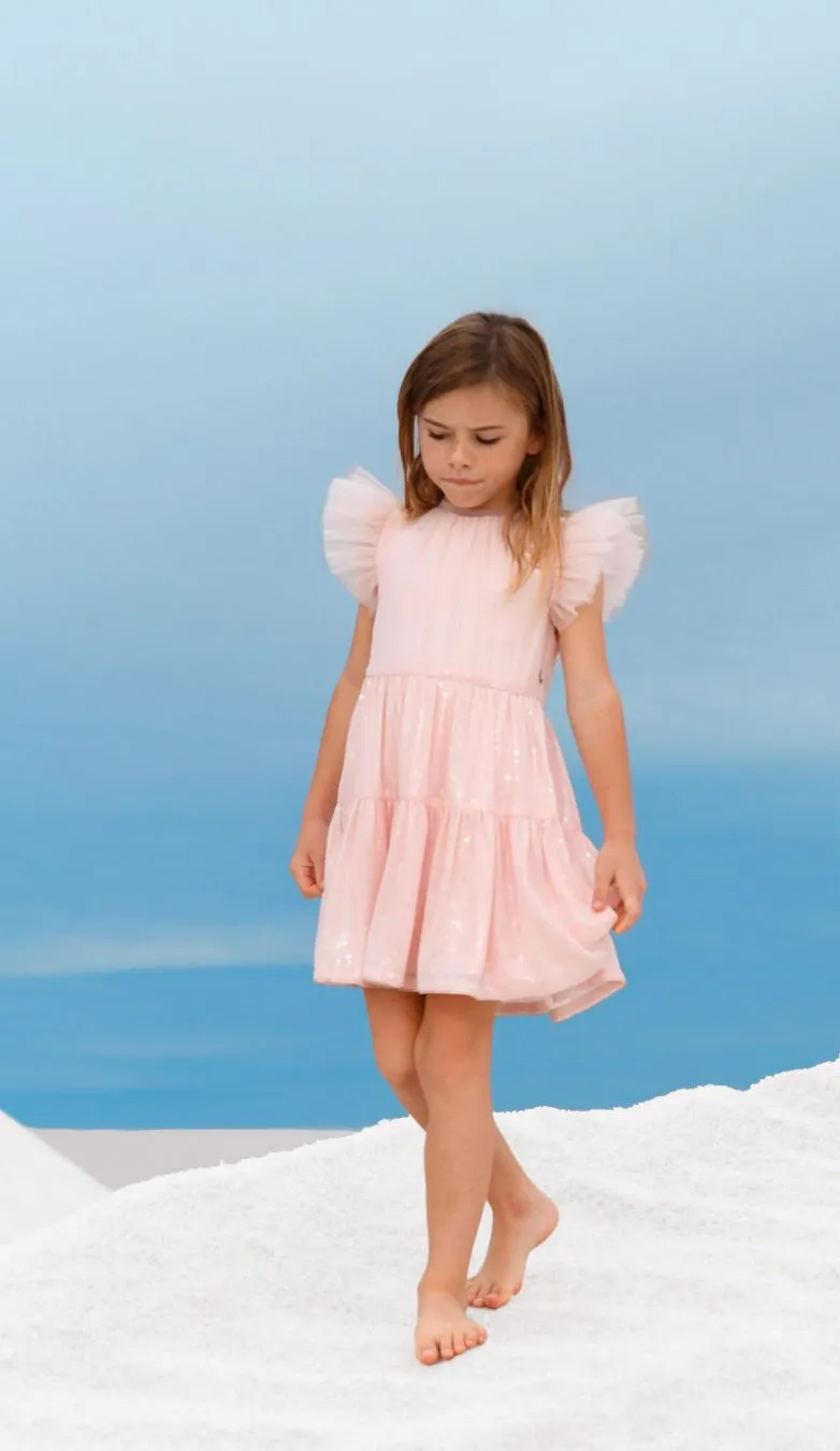 Billieblush Pale Pink Sequin Dress