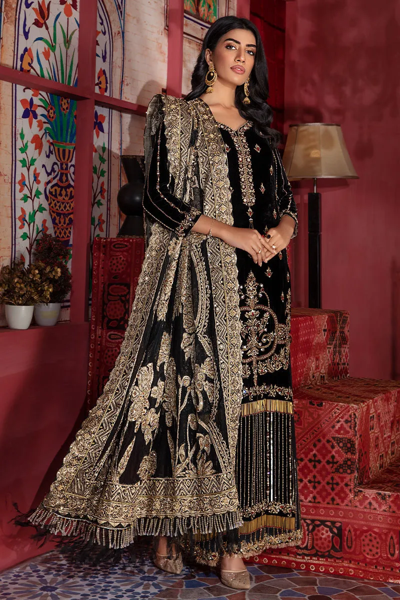 Black Velvet Salwar Kameez Pakistani Wedding Dresses