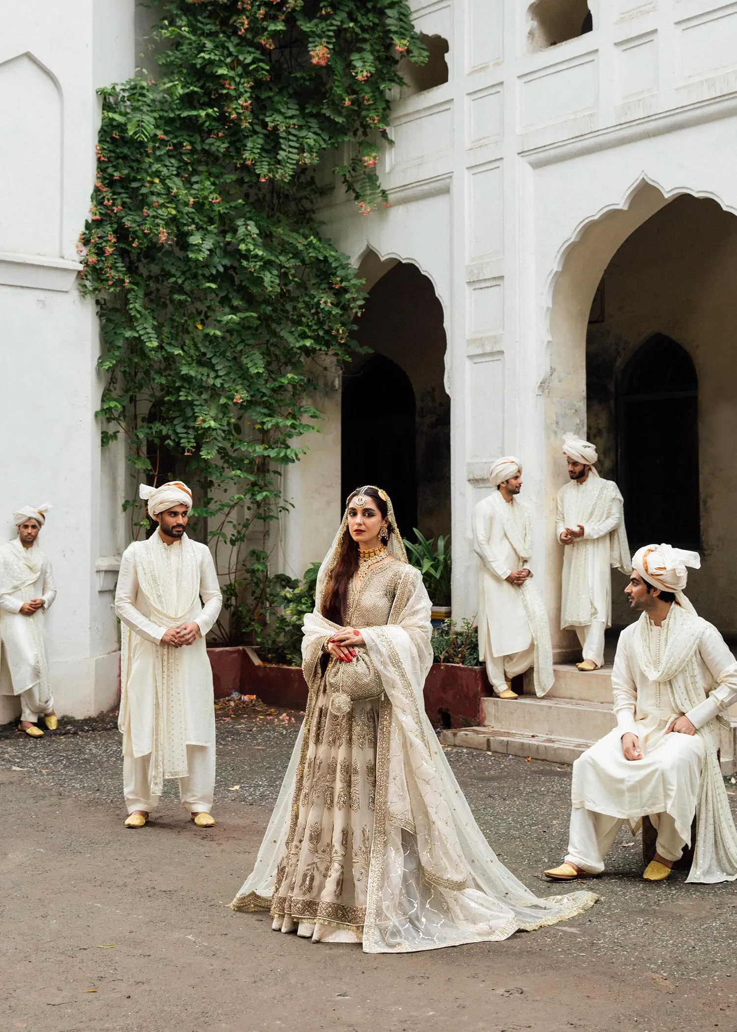 Bridal Lehenga and Organza Pishwas Frock Wedding Dress