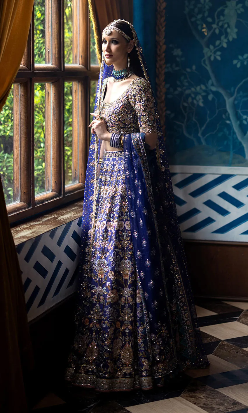 Bridal Lehenga Choli and Double Dupattas Wedding Dress