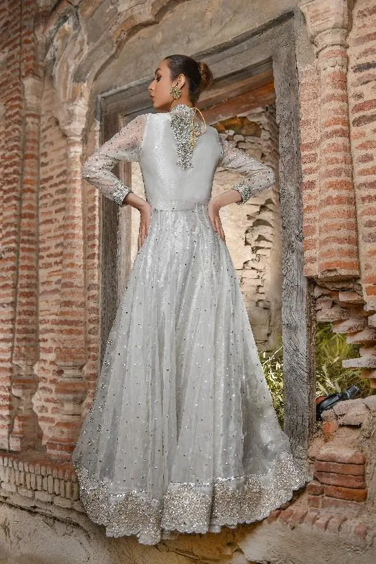 Bridal Lehenga with Front Open Long Frock Dress #BS720