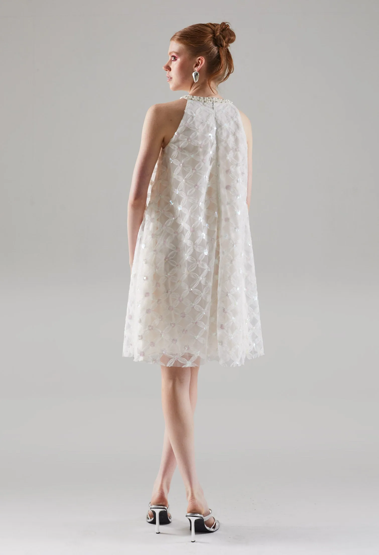 Celestial Halter Keyhole Midi Dress