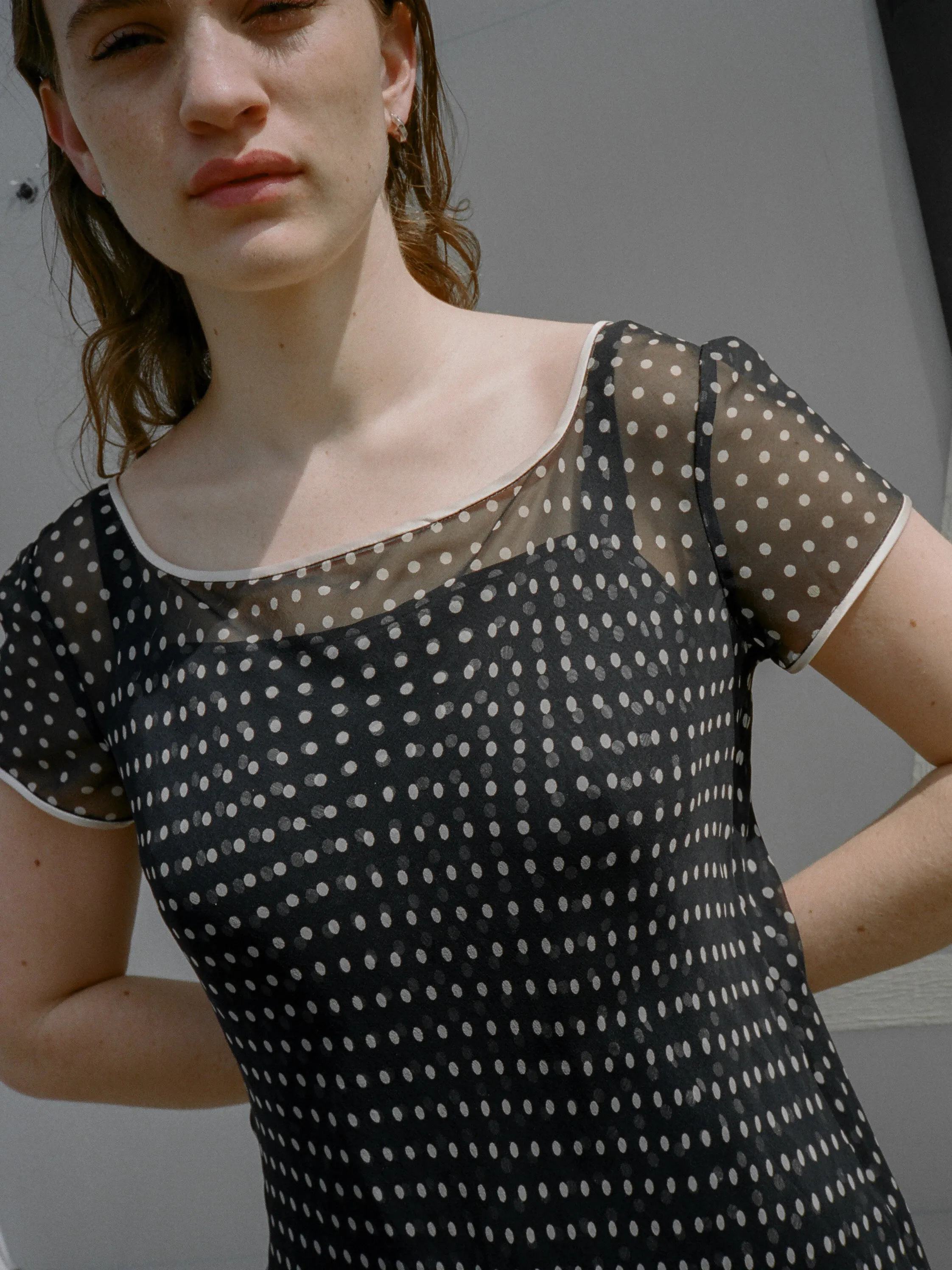 Chanel Polka Dot Silk Dress