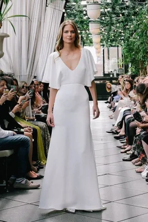 Chiffon Oversize Sleeves Boho Wedding Gown 2020 Summer