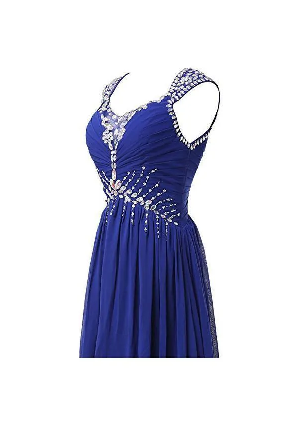 Chiffon V-neck Long Prom Gowns Party Dresses PG268