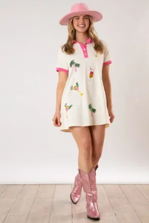 Cocktails & Palm Trees Sequin Dress