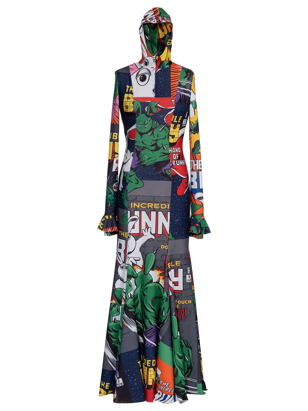 Comics Dress Hooded Dress