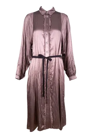 Dark Moss Pebble Satin Dress