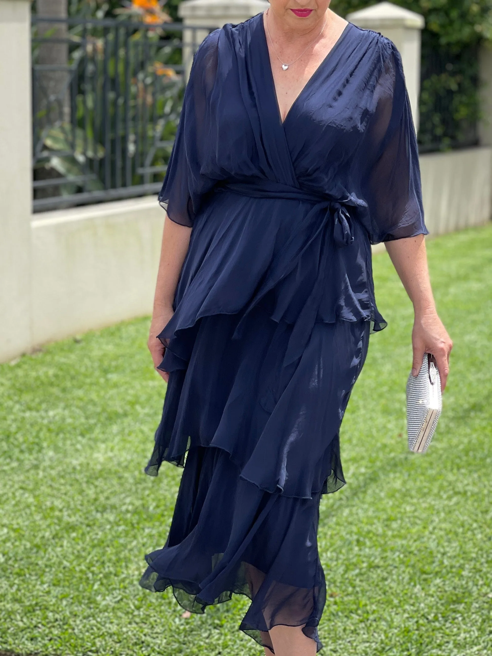 Desaily Midnight Silk Dress