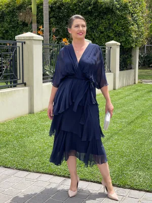 Desaily Midnight Silk Dress