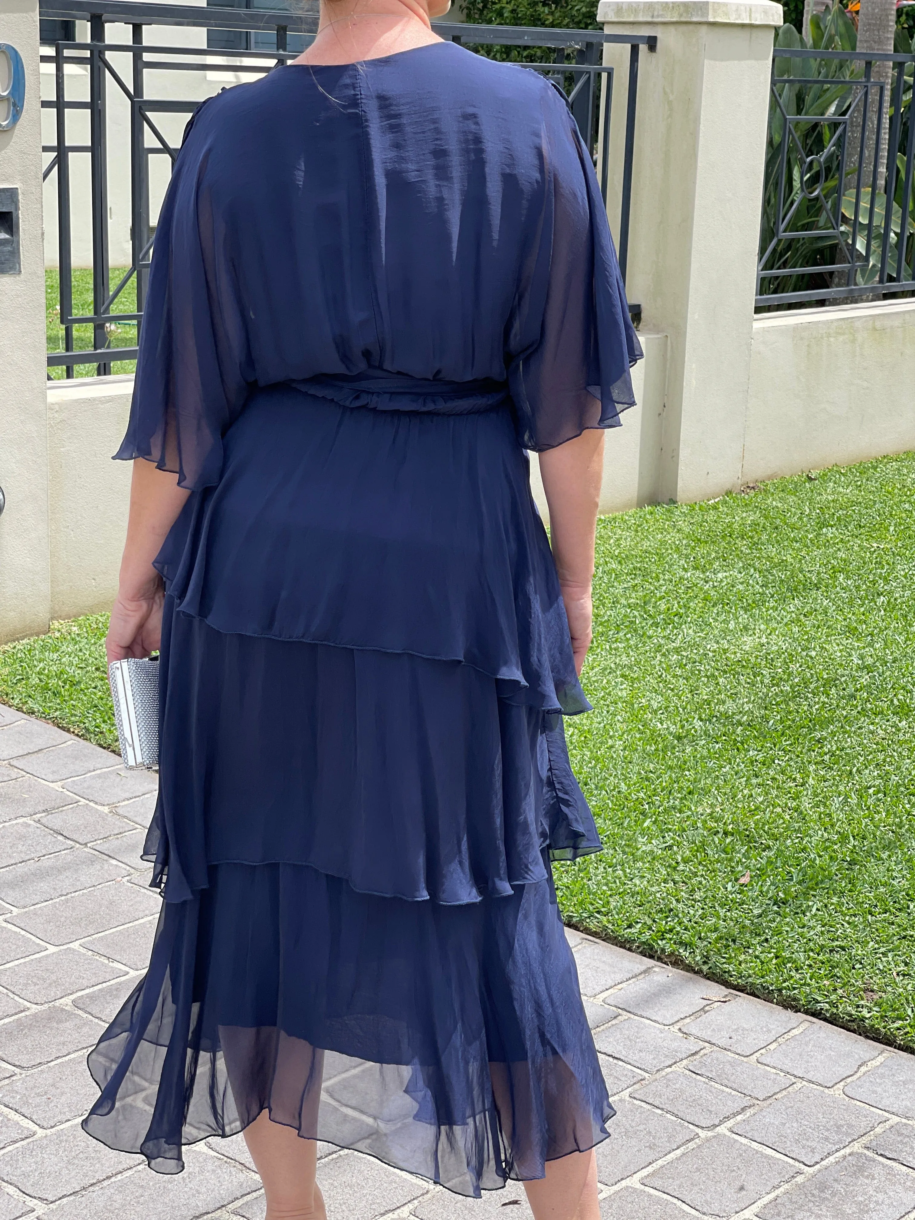 Desaily Midnight Silk Dress