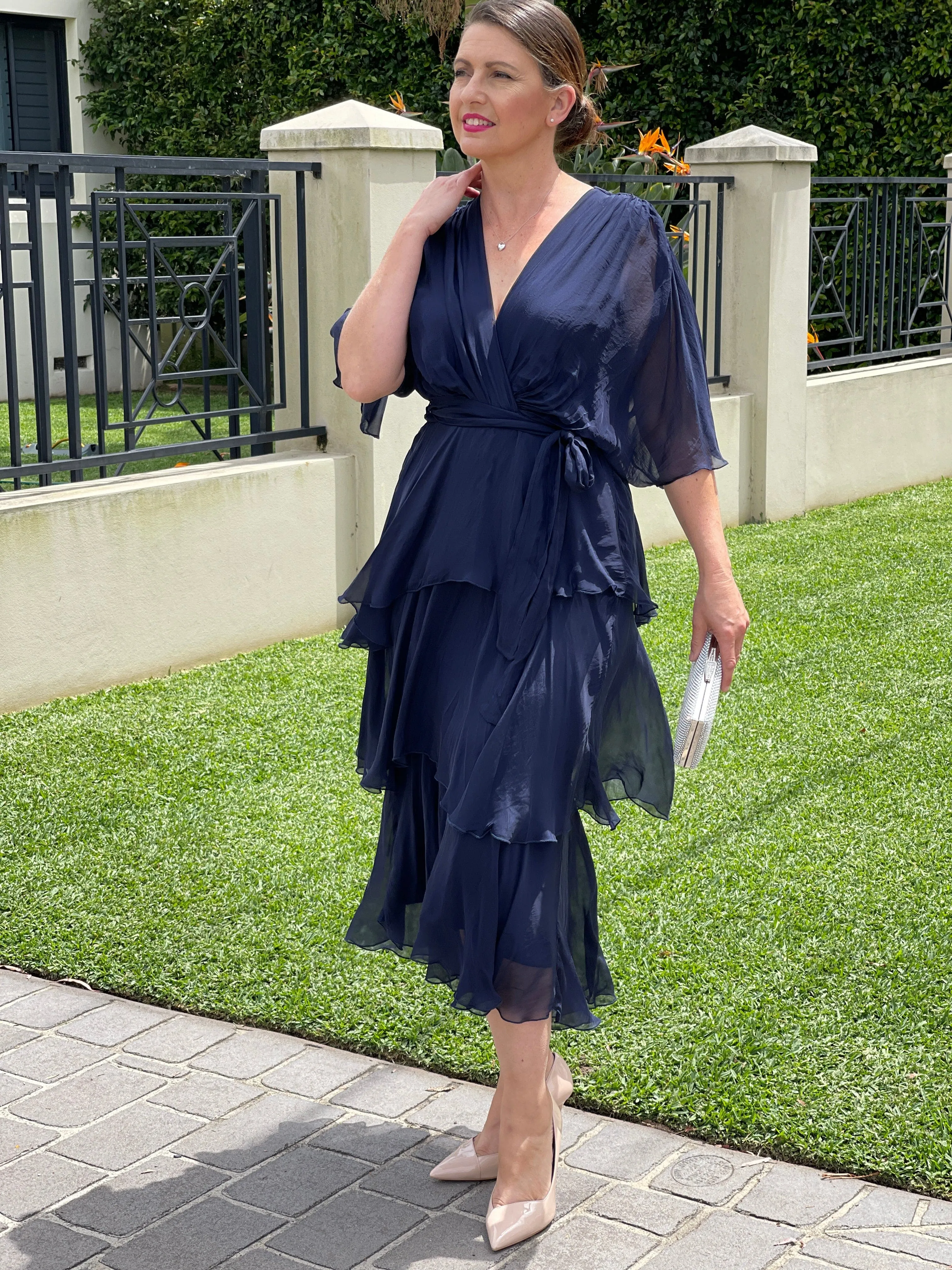 Desaily Midnight Silk Dress