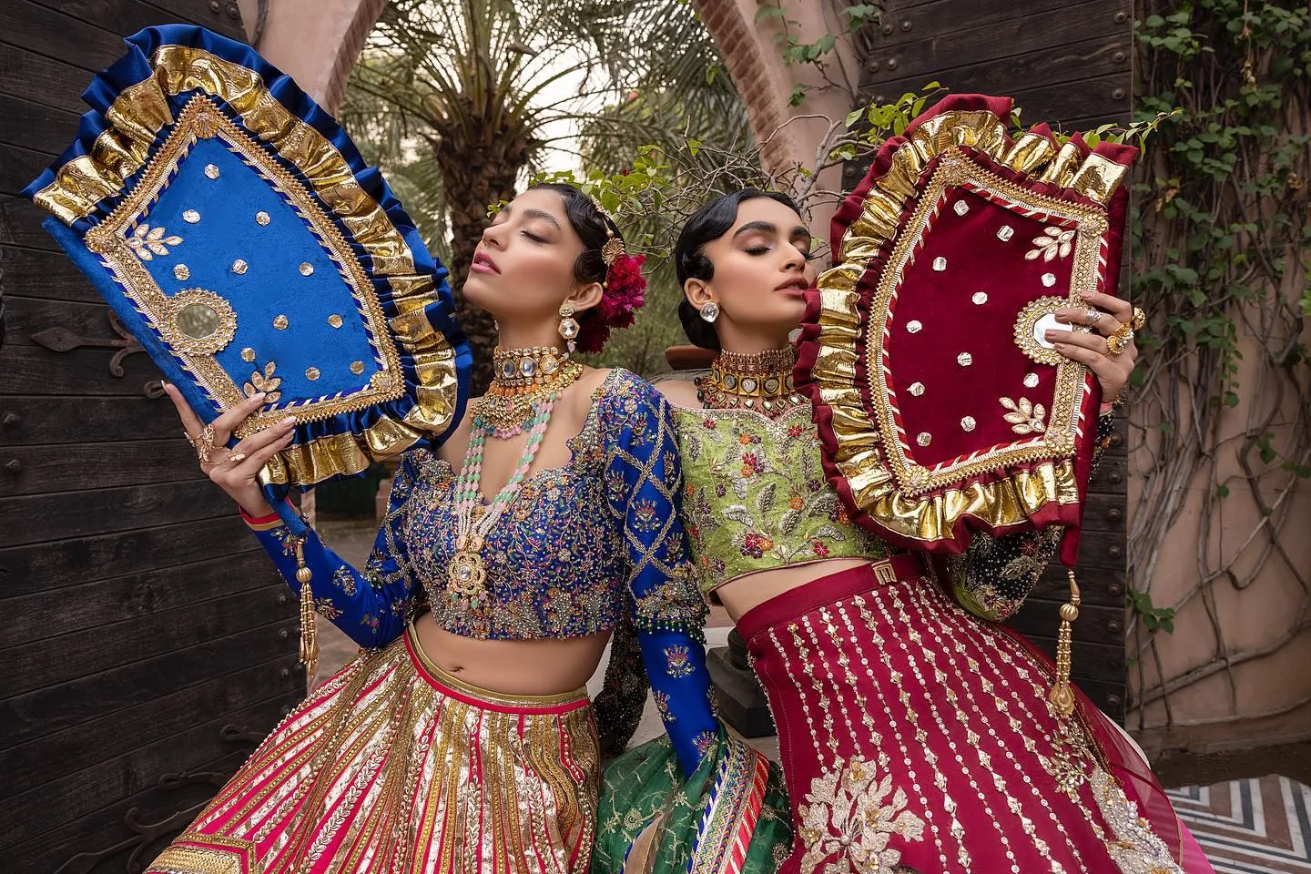 Embellished Pink Garchola Lehenga Choli Dress #BN1274