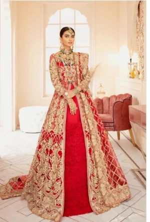 Festive Red Net Lehnga with Choli #Y6139