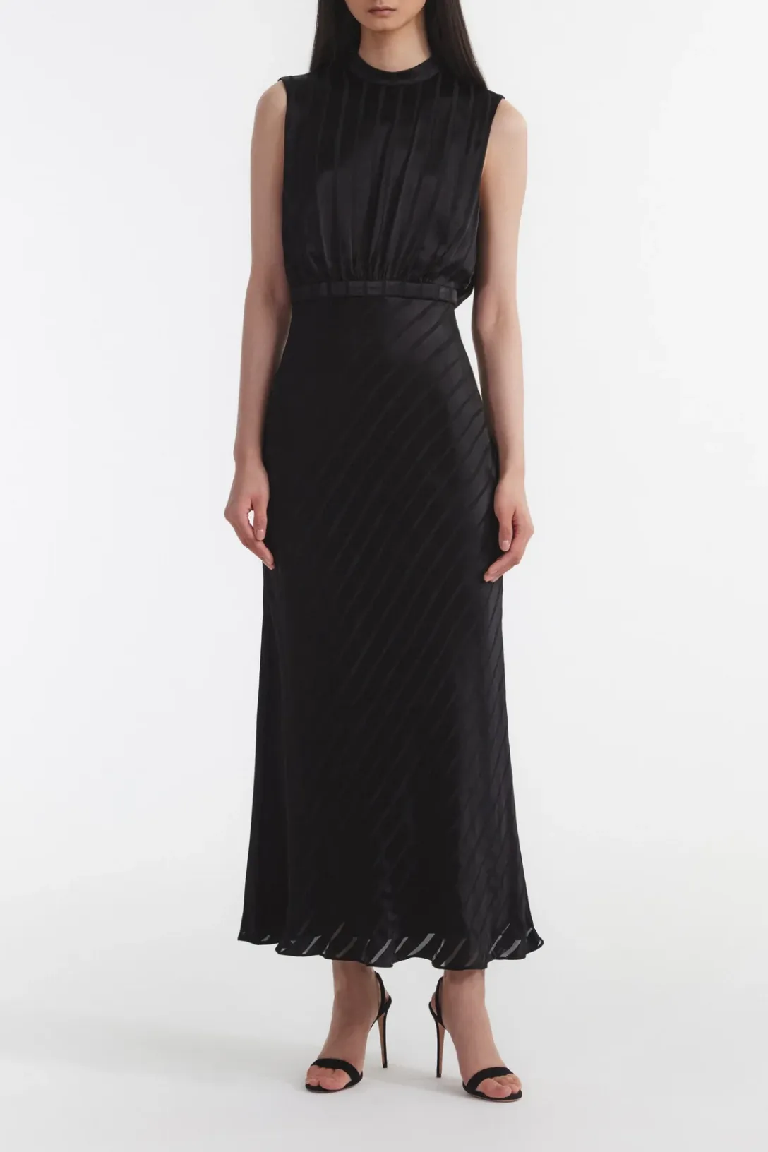 Fleur F Silk Dress | Black