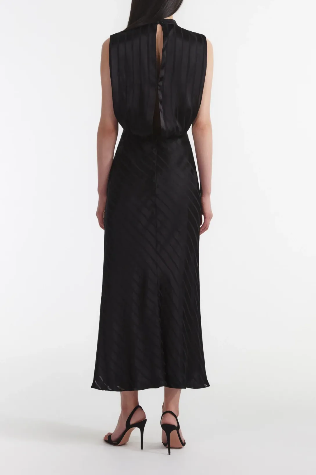 Fleur F Silk Dress | Black