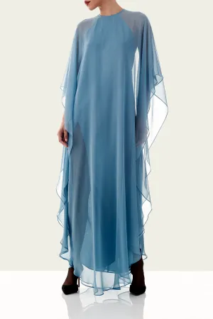 Flutter Caftan in Dusty Blue