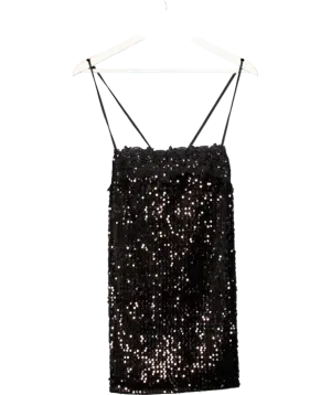 Free People Black Sequin Mini Dress UK 6