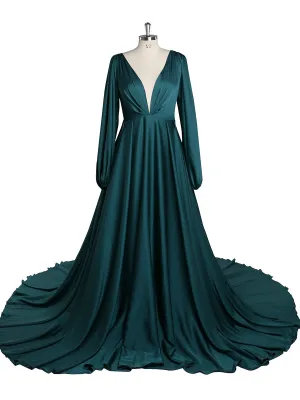 Full Sleeves Maternity Dress for Photoshoot Boho Maternity Gown Baby Shower  YEWEN Plus Size YW220528
