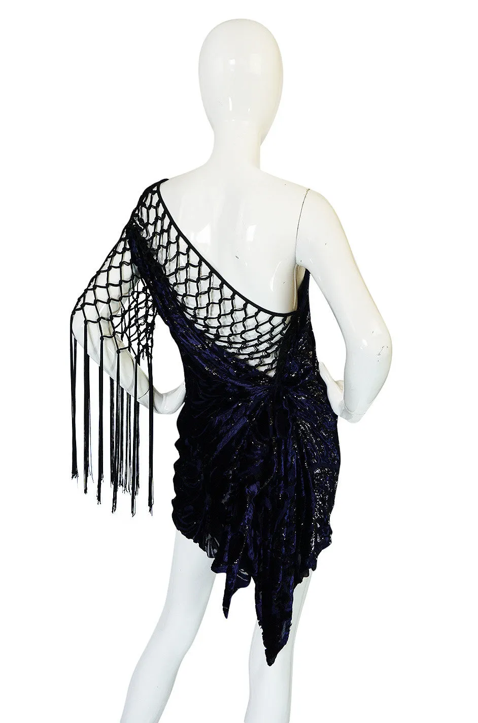 F/W 2010 Peter Dundas for Pucci Fringed Silk Devore Mini Dress