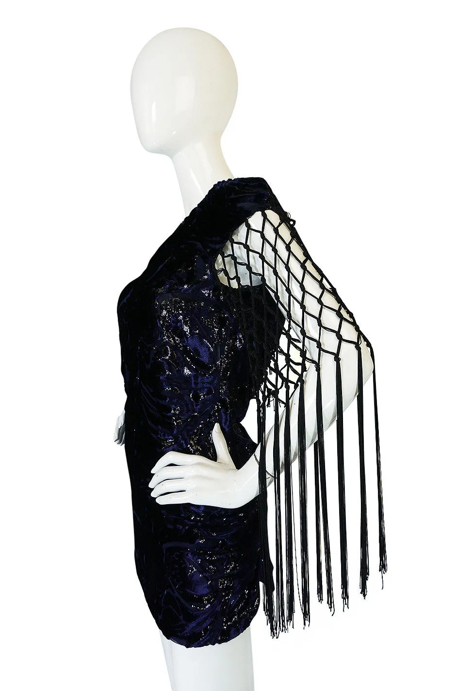 F/W 2010 Peter Dundas for Pucci Fringed Silk Devore Mini Dress