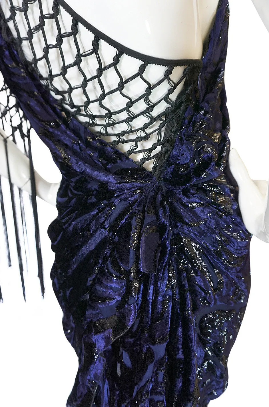 F/W 2010 Peter Dundas for Pucci Fringed Silk Devore Mini Dress