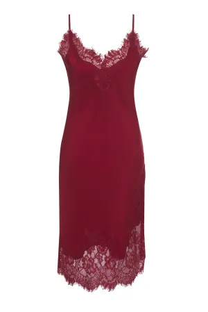Grace Lace Silk Dress Dalia Red
