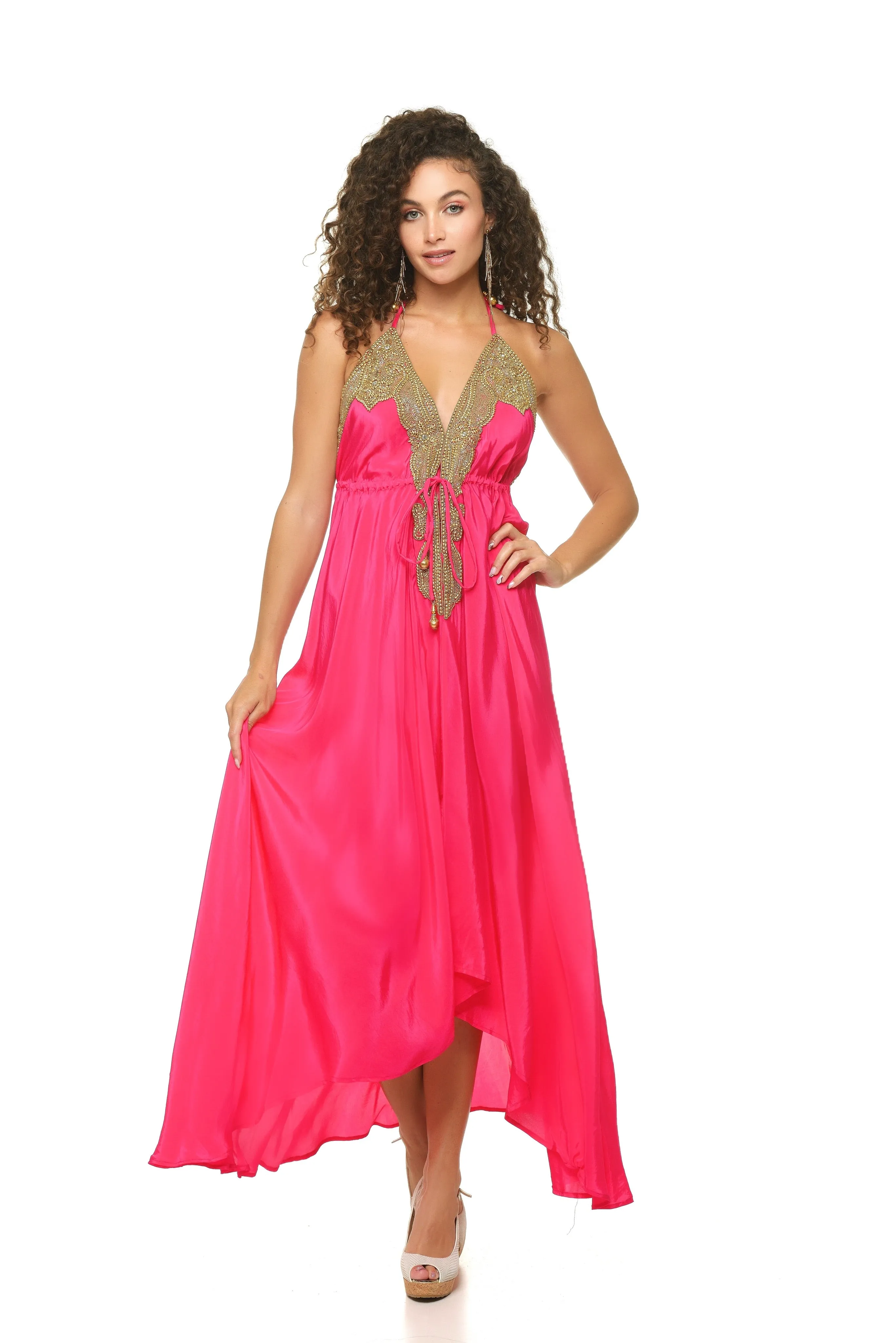 Heavenly Beaded Scarf Dress