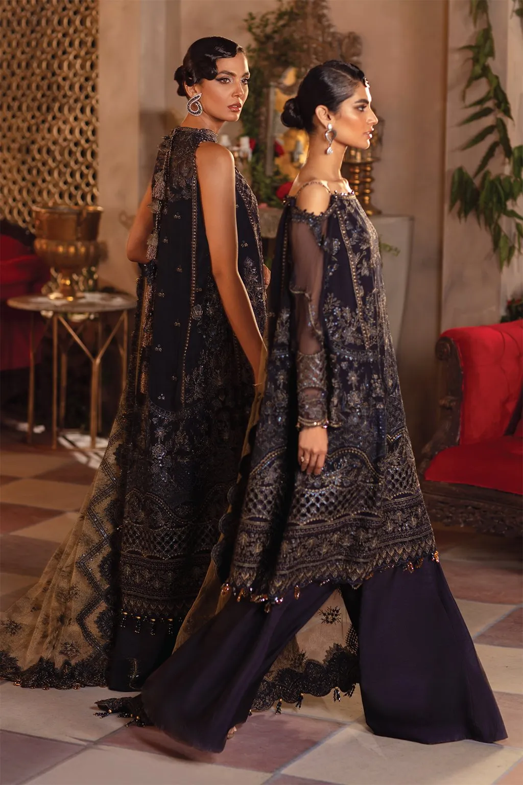 IMC-05 BLUE BLOOD- 3PC |  Iznik Meraki Luxury Chiffon Collection 2021 | Unstitched Embroidered Luxury Chiffon Suits