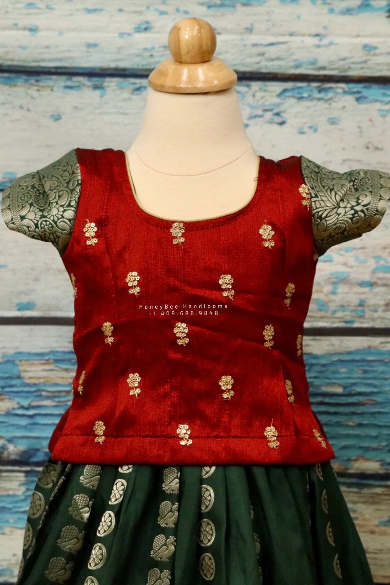 Indian kids girls pavada | Kids lehenga | girls lehenga | new born pavada | Pattu langa | red lehenga | blue blouse | Nihira