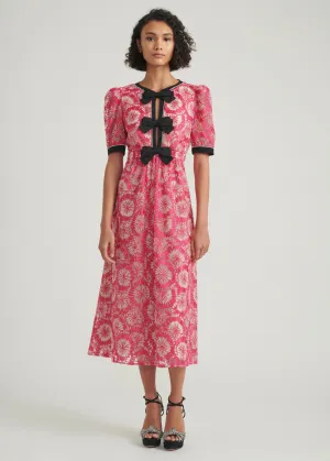 Jamie C Dress (Fuchsia Beige/Black)