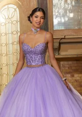 Jewel Encrusted Two-Piece Dress