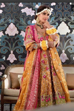Kalidaar Multi Colour Bridal Lehenga #B2025