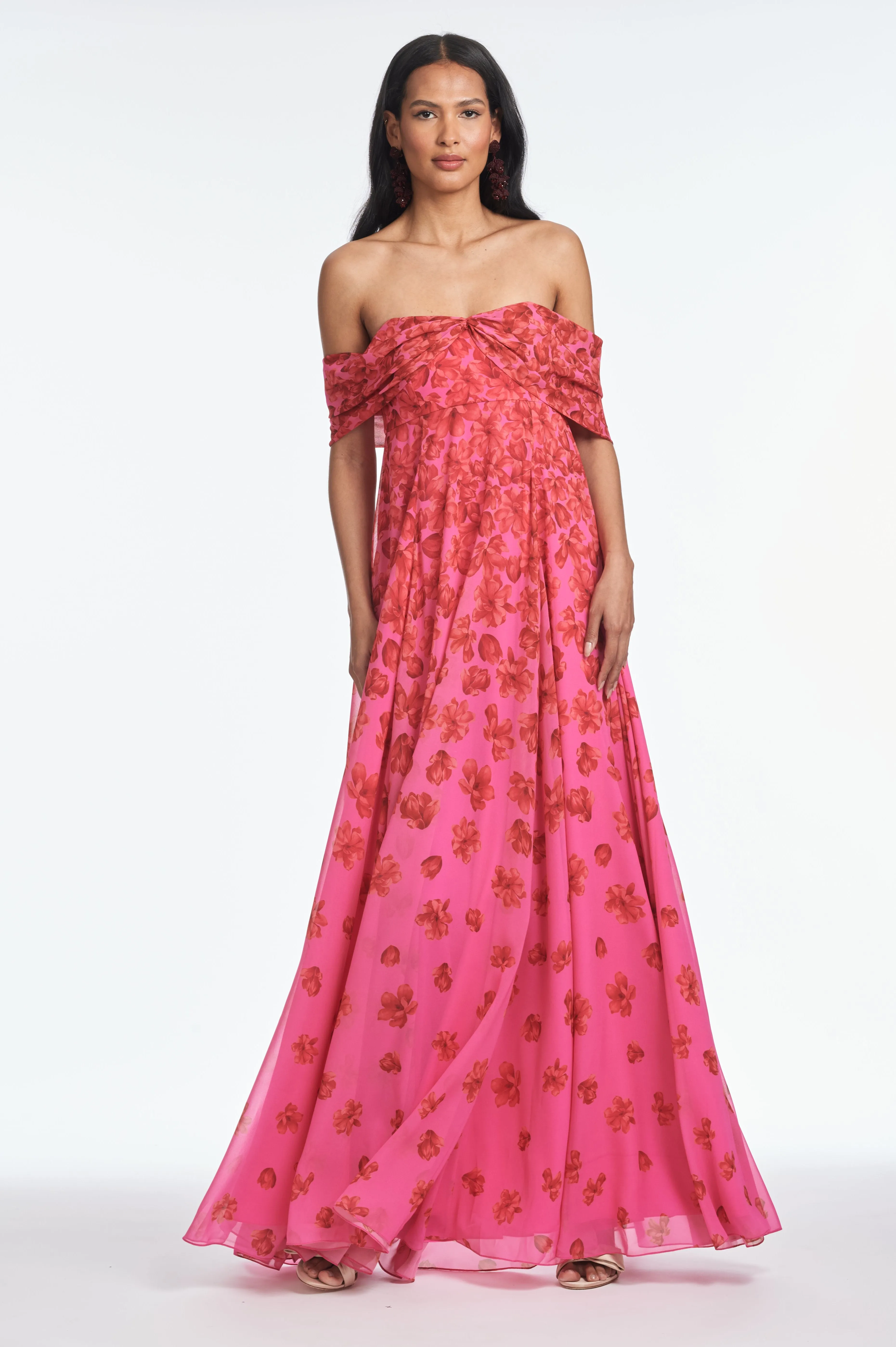 KENNEDY GOWN - ROSE VERMILION