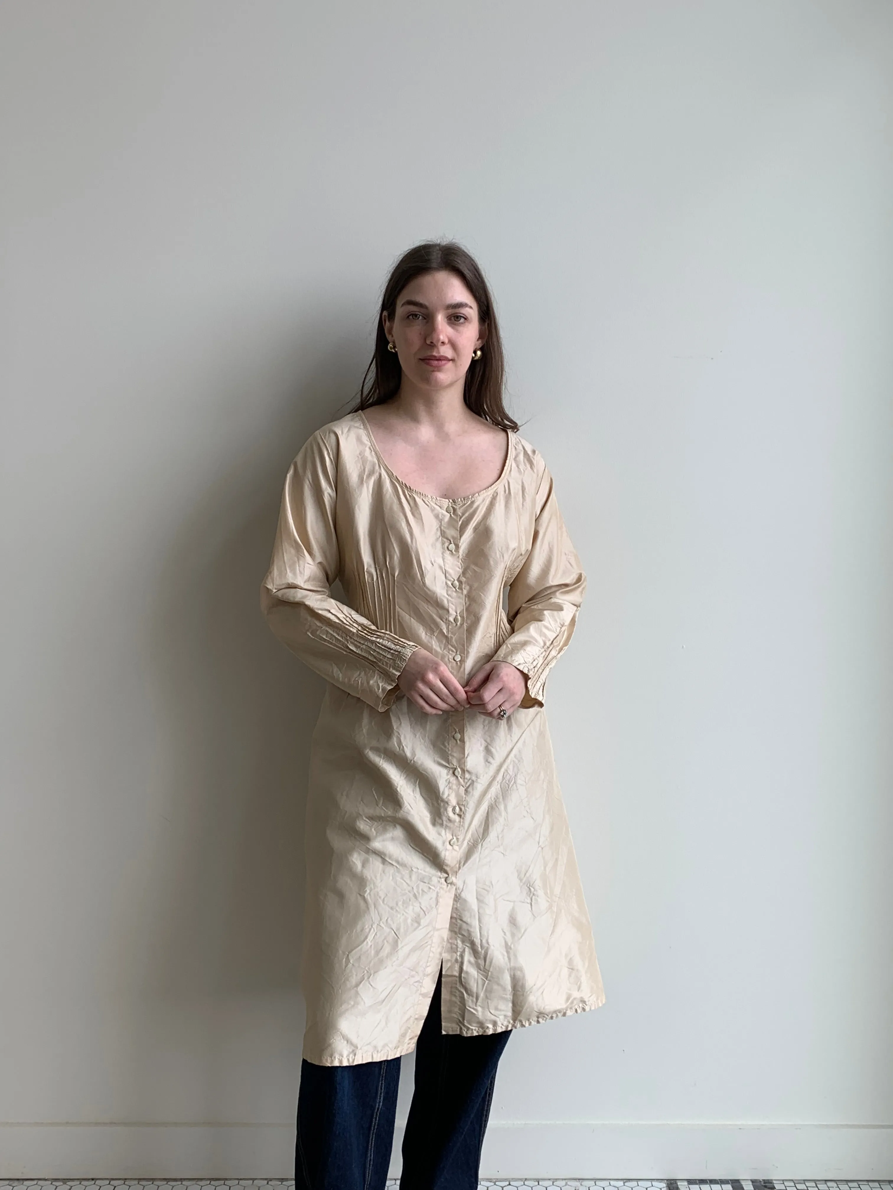 krista larson silk dress jacket