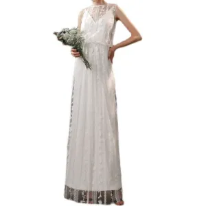 Lace Satin 2 Piece Wedding Dress