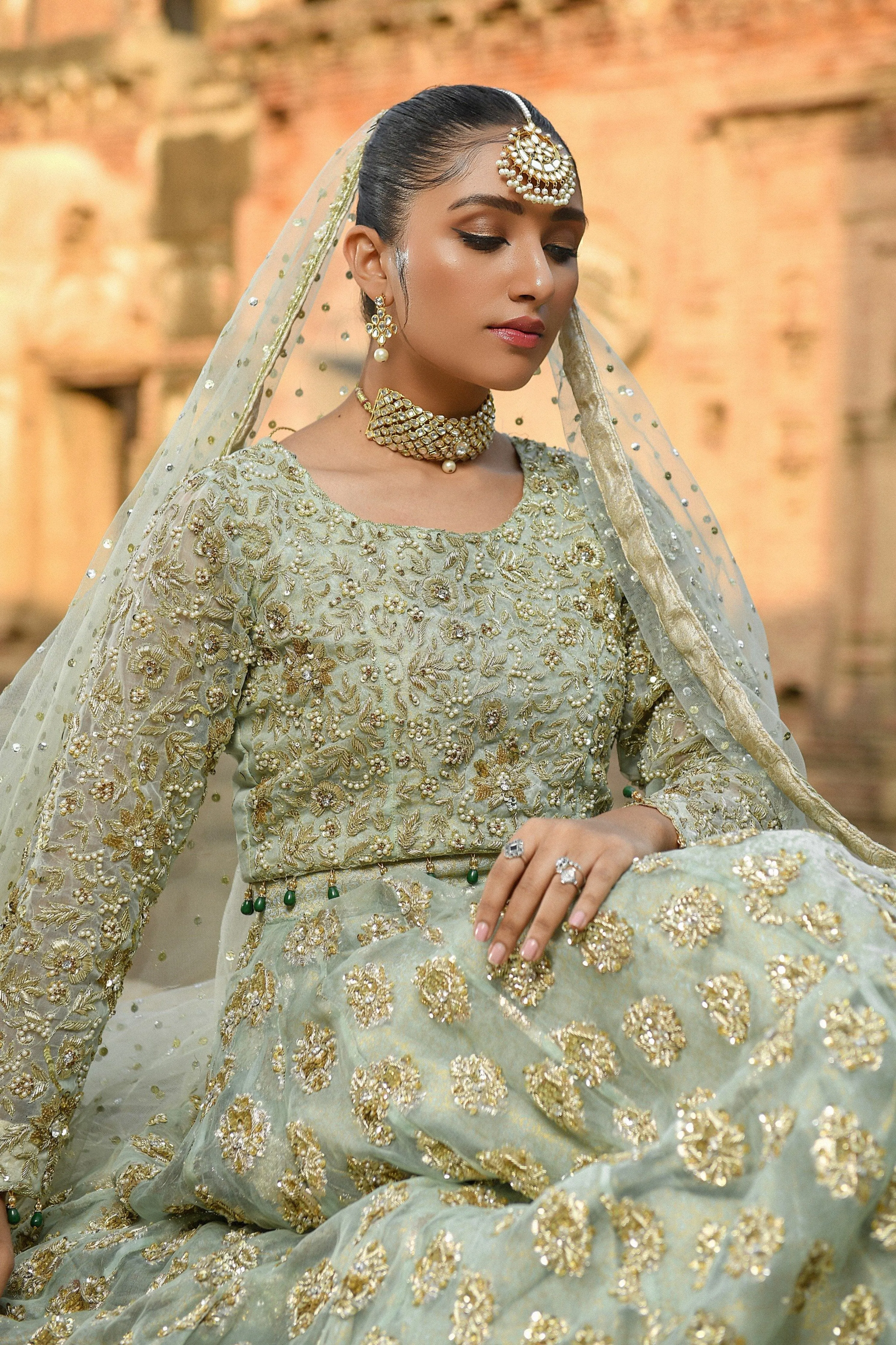 Lengha Choli Dupatta Traditional Bridal Dress #BS714