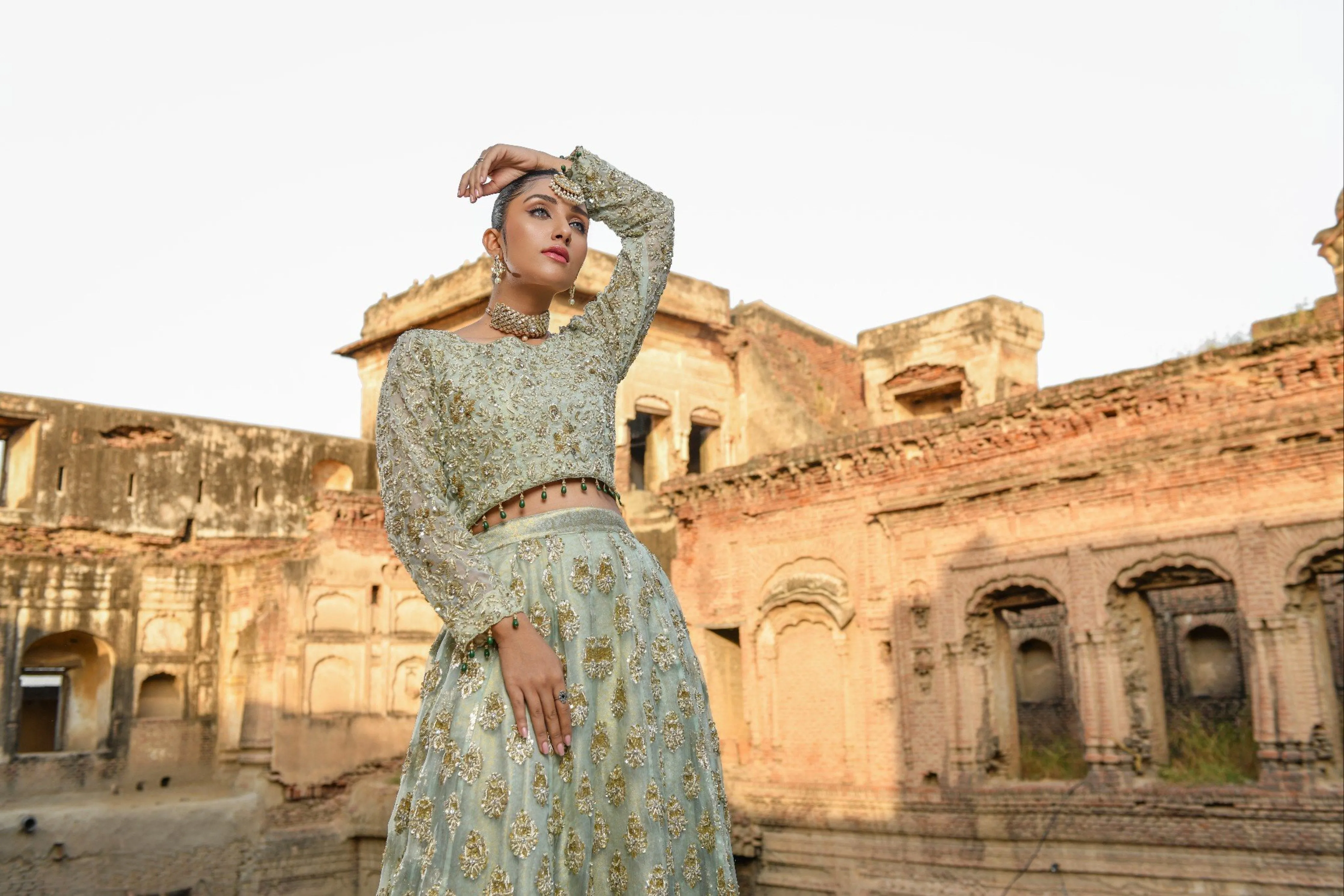 Lengha Choli Dupatta Traditional Bridal Dress #BS714