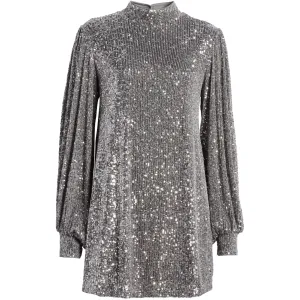 Lola Sequin Dress With Bishop Sleeves