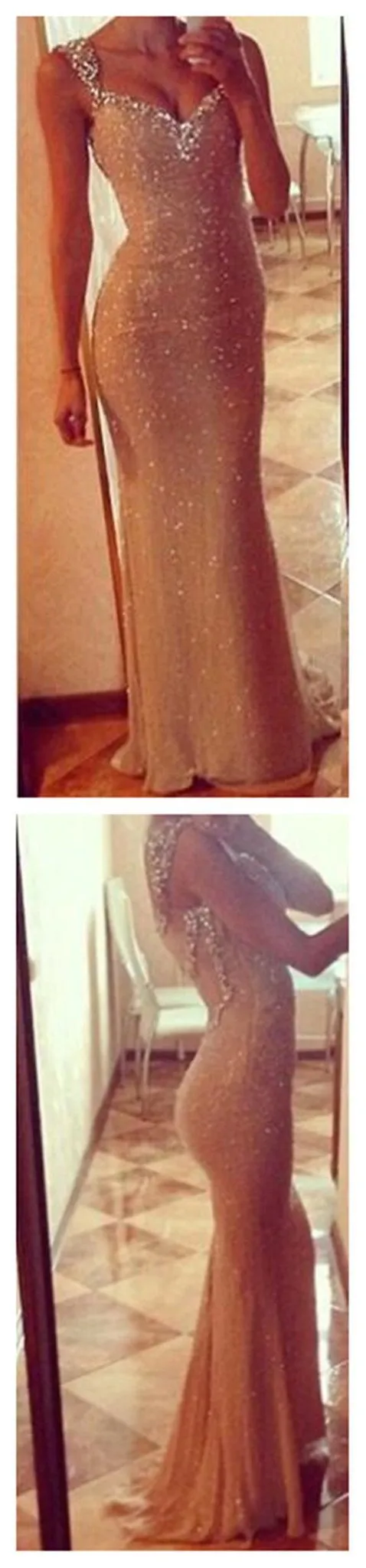 Long Mermaid Sequin Prom Dresses,Cheap Popular Sexy Prom Dresses, BG0011